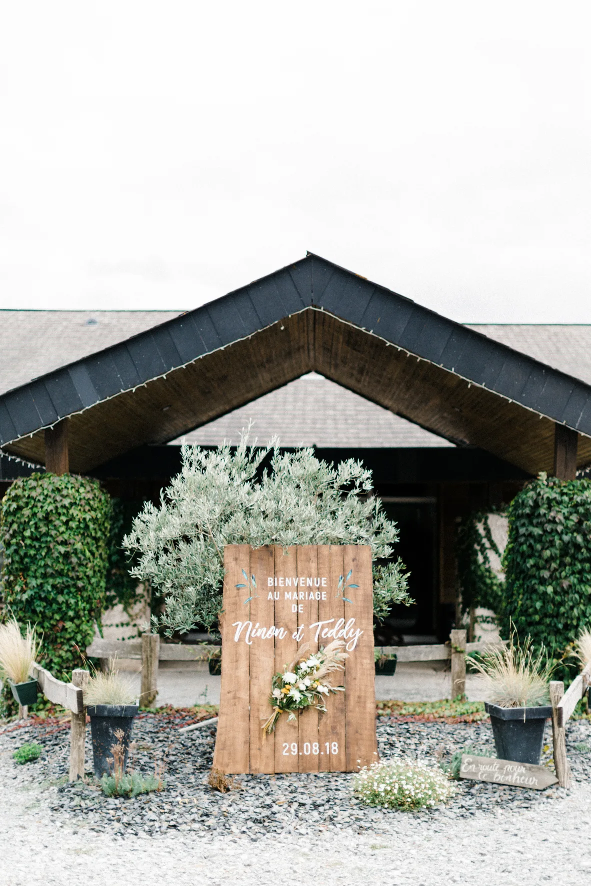 Panneau de bienvenue pour les mariés — Domaine de La Ruade